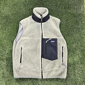 VTG Patagonia Retro X Vest Sweater Jacket Deep Pile Sz M 1998 Made in USA Sage - Picture 1 of 6