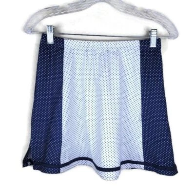 Falda Cola Mujer XS Azul Marino/Blanco Paneles Lunares Pull-on Tenis Golf Activo Foto 1 de 4