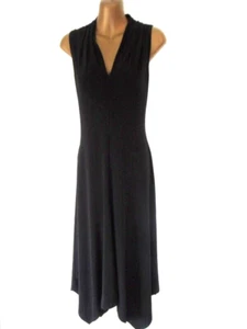 Joseph Ribkoff Black lagenlook maxi dress 10  handkerchief hem v neckline (8333 - Picture 1 of 4