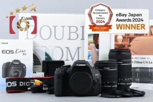 "Count 19" Canon EOS Kiss X5 / Rebel T3i / 600D 18.0 MP 18-55 55-250 Lens w/ Box - Picture 1 of 18