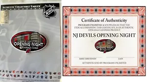 2017 NHL NEW JERSEY DEVILS JERSEY PATCH OPENING NIGHT CELEBRATION VS. SENATORS - Picture 1 of 6