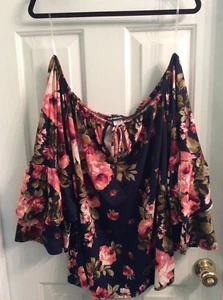 Arabella Women's 2X Floral Shirt - Picture 1 of 7