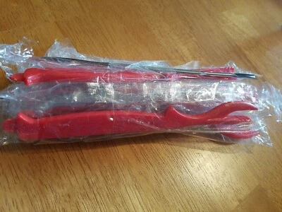 Seafood Tools Crab Nut Cracker Forks Opener Shellfish Lobster Leg Sheller Red - Image 1 of 2