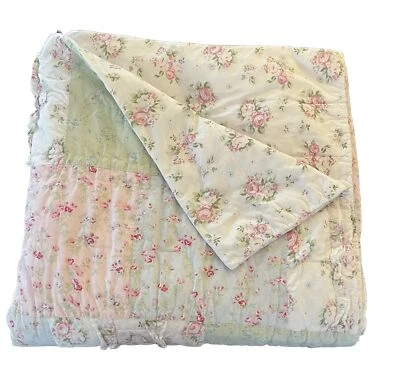 2 Edredón Doble + 1 Sham Simply Shabby Chic Patchwork Ditsy Rose Volantes Foto 1 de 4