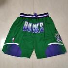 Unisex Adults Milwaukee Bucks Basketball Shorts Stitched S-3Xl
