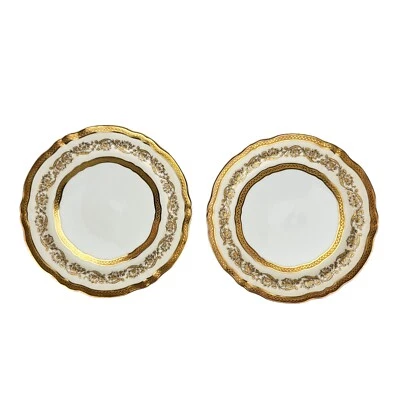 2 Platos de Pan RAYNAUD CERALENE REGENCE Oro Limoges 6.5" RARO Foto 1 de 4