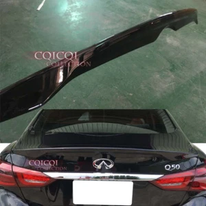 Gloss Black Sport OEM type Trunk Spoiler for Infiniti 2014~2022 Q50 sedan ◎ - Picture 1 of 8