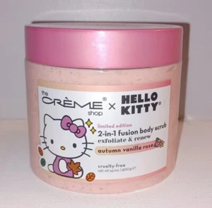 Crème Shop x Hello Kitty 2 in 1 Fusion Body Scrub Autumn Vanilla Rose 14.1oz - Picture 1 of 3