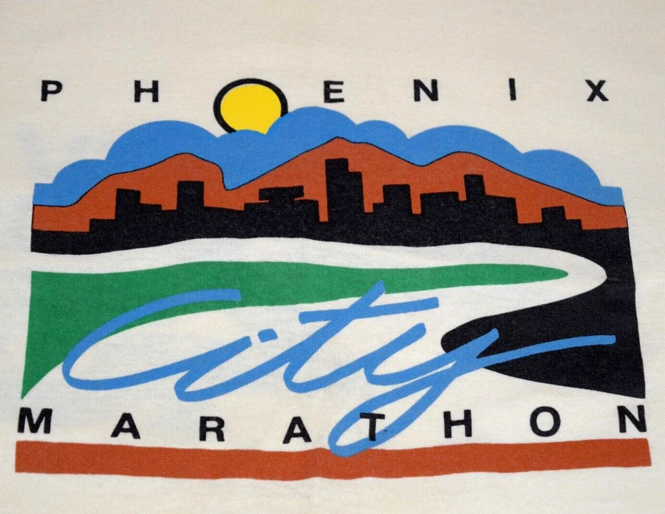 Vintage T-Shirt Size M/L 80s 90s Phoenix Marathon Screen Stars Single Stitch - Image 1 of 4