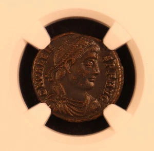 Eastern Roman Empire Valens Nummus AE3 (364-378 AD) - NGC AU! Sharp Portrait! - Picture 1 of 12