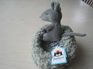 JELLYCAT HIBERNATING MOUSE IN NEST. NEW WITH TAGS - Picture 1 of 6