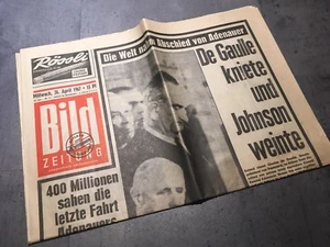BILDzeitung 26.04.1967 April Beerdigung Konrad Adenauer 26.4.1967 - Bild 1 von 3