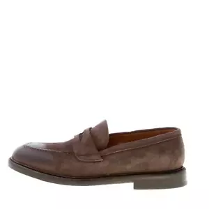 GREEN GEORGE scarpe uomo Mocassino artigianale in crosta washed tortora - Imagen 1 de 7