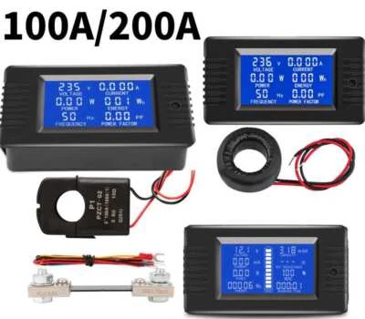 LCD DC Monitor Volt Amperemeter Meter Batterie Anzeige Tester Shunt 100A/200A - Bild 1 von 4