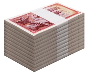 Yugoslavia 100 Dinara, 1986, P-90c, UNC X 1000 PIEZAS Ladrillo - Imagen 1 de 2
