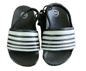 Wonder Nation Toddlers Boys Sport White Black Slide Sandles W/ Strap Sz 05 NWOT - Picture 1 of 3