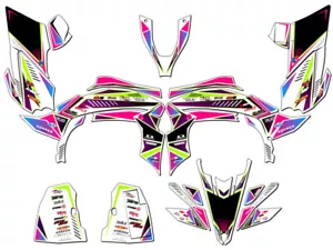450R/450X 2009-2013 (marco de aluminio EFI) YFZ 450 SURGE rosa Senge kit de gráficos - Imagen 1 de 7