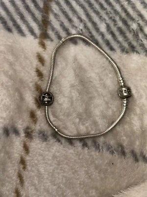 Authentic Pandora Charm Bracelet With VINTAGE 925 Silver CHARM - Image 1 of 3