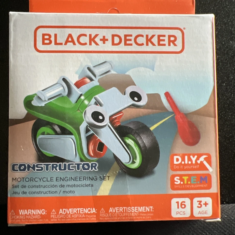 Black + Decker Constructor Motorcycle Engineering Set-Skills Development-16 Pc - Image 1 of 1