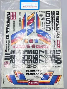 NEU Vintage Kyosho Rampage 10 Aufkleber/Sticker Original RM-10 - Bild 1 von 2