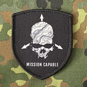💀 TAD GEAR - MISSIONSFÄHIG Printed Morale Patch Hook/Loop 2A MILITARY WANDERN - Bild 1 von 5