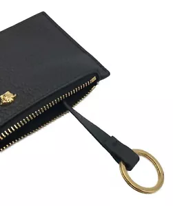 Versace Goldene Medusa Schlüsseletui Münzetui Schwarz Leder Geldbörse - Bild 1 von 4
