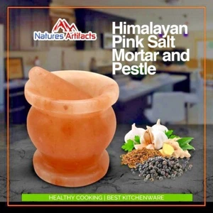 Himalayan Salt Mortar and Pestle, Easy to Clean, 2 Cup Capacity, Pestle & Mortar - Picture 1 of 3