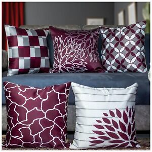 Set of 5 Beautiful Printed Decorative Throw Pillow/Cushion Covers For Home