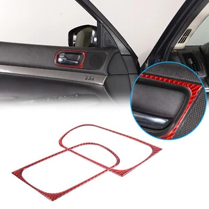 Red Carbon For Infiniti G37 G35 07-13 Front Door Inner Handle Trim Decorate Kit - Bild 1 von 12