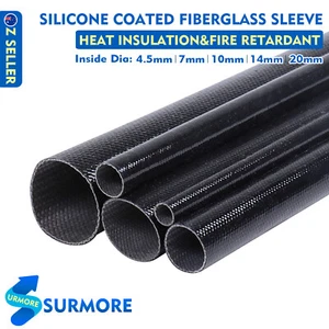 Silicone Fiberglass Tubing Heat Shield Hose Automotive Cable Protection Sleeving - Picture 1 of 10