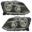 VW Amarok 2012-2017 Headlights Headlamps Black 1 Pair Drivers & Passenger Side