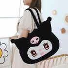 Ladies Girl Cute Kuromi Black Handbag Soft Travel Shoulder Bag Gift