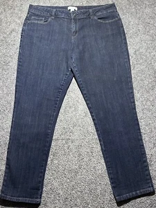 Liz Claiborne Women's Size 14 Denim Dark Wash Staright Leg Jeans - Picture 1 of 14