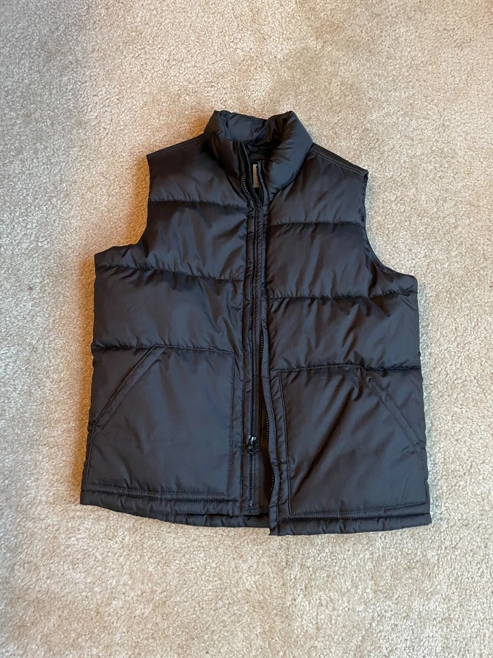 Old Navy Boys Kid Puffer Vest Youth Large Full Zip Insulated Black - Image 1 of 1