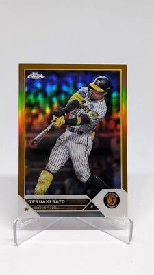 Teruaki Sato 2023 Topps NPB Chrome Gold #/50 #202 Hanshin Tigers - Image 1 of 2