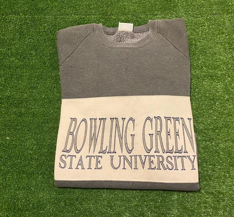 Vintage Velva Sheen Bowling Green BGSU Falcons spell out crewneck sweatshirt L Cover