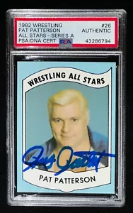1982 PWE Wrestling All-Stars Signed Series A 26 Pat Patterson PSA Auto NWA WWE - Bild 1 von 4