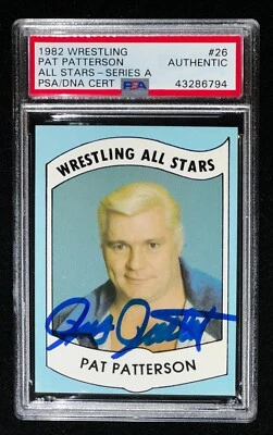 1982 PWE Wrestling All-Stars Signed Series A 26 Pat Patterson PSA Auto NWA WWE - Image 1 of 4