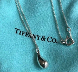Tiffany & Co. Plata Esterlina Elsa Peretti Lágrima Collar Colgante - Imagen 1 de 1