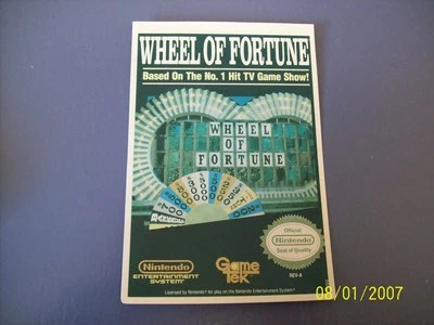 Карта Wheel of Fortune NES 8 бит Nintendo Vidpro - Изображение 1 из 2