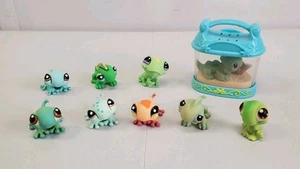 Littlest Pet Shop Lucertola Lotto di 9 Iguana Geco Rettili Lucertole Hasbro LPS - Foto 1 di 6