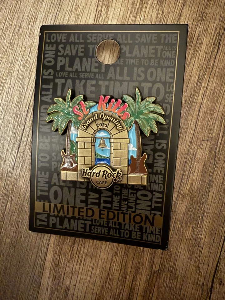 Prendedor St Kitts Nevis Grand Opening Hard Rock Café Rock Shop AGOTADO Arco Raro Foto 1 de 1