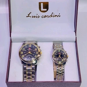 Luis Cardini Watches (2) Men and Women Wrist Watches Her & Him. 1 Needs Battery  - Picture 1 of 12
