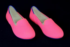 Rothys große Kinder Mädchen Größe (3) rosa Flamingo runde Spitze Slipper Schuhe Halbschuh - Bild 1 von 5