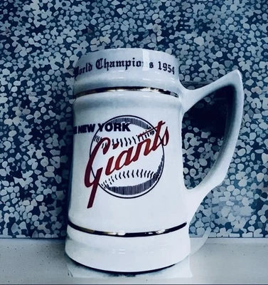 New York San Francisco Giants 1954 Serie Mundial Campeonato Stein Willie Mays Foto 1 de 4