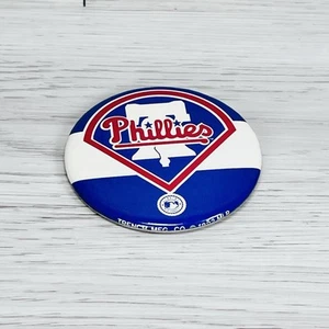 Vintage Philadelphia Phillies Pinback Button MLB Trench Baseball Game Logo 1992 - Picture 1 of 8