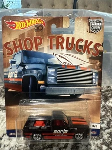 HOT WHEELS 2018 CAR CULTURES Shop Trucks 3/5 ’83 Chevy Silverado (creases) - Picture 1 of 3