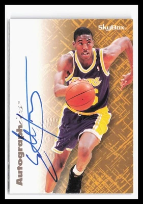 SkyBox Premium Autographics 1996-97 tinta azul #NNO Eddie Jones Lakers SP JA Foto 1 de 2