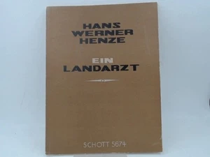 Hans Werner Henze: Ein Landarzt. A Country Doctor. Oper in einem Akt nach der No - Picture 1 of 1