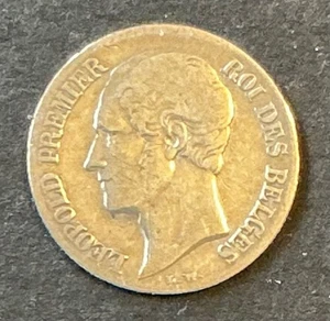 Belgique - Léopold Ier - Rare Monnaie de 20 Centimes 1852 Avec Point (3) - Imagen 1 de 2